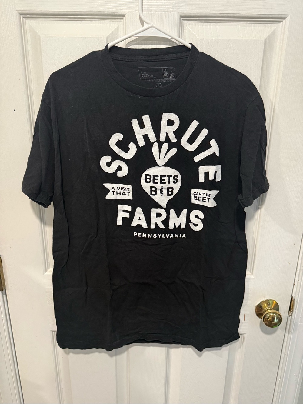 The Office Schrute Farms Beets B&B Black Graphic T-Shirt Size Large